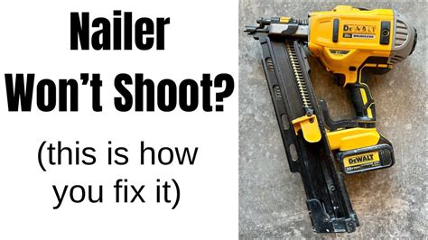 dewalt nail gun not firing|Dewalt Framing Nailer Jammed Wont Fire Cordless 20V DCN692B